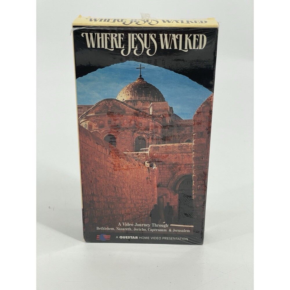 Where Jesus Walked VHS 1988 Holy Land Christian Documentary Vintage New NOS